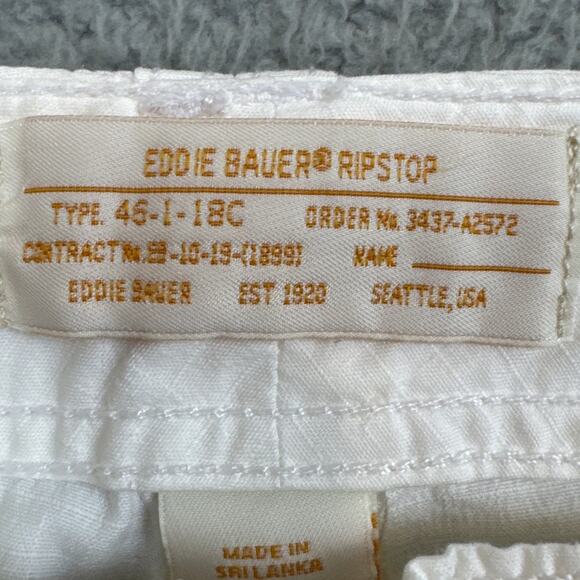 Eddie Bauer Women's Plus Size Rip Stop Pants Cropped White NWOT Gorpcore Outdoor - Picture 6 of 8